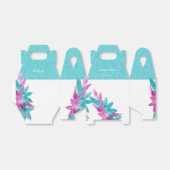 Moderne türkisfarbene rosa tropische Abstrakte Blu Geschenkschachtel (Ungefaltet)