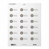 Moderne türkisfarbene Sampler-Etiketten mit einfac Adressaufkleber (Vorne)