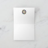 Moderne türkisfarbene Sampler-Quiltkarte Karte (Innenseite)