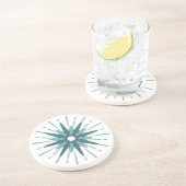 Moderne türkisfarbene Sternexplosion Mitte des Jah Getränkeuntersetzer (Seite)