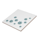 Moderne türkisfarbene Sternexplosionen des Mittela Fliese (Seite)