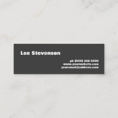 Moderne türkisfarbene Strip-Mini-Visitenkarte Mini Visitenkarte (Rückseite)