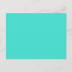 Moderne türkisfarbene Vollton-Leerware Postkarte