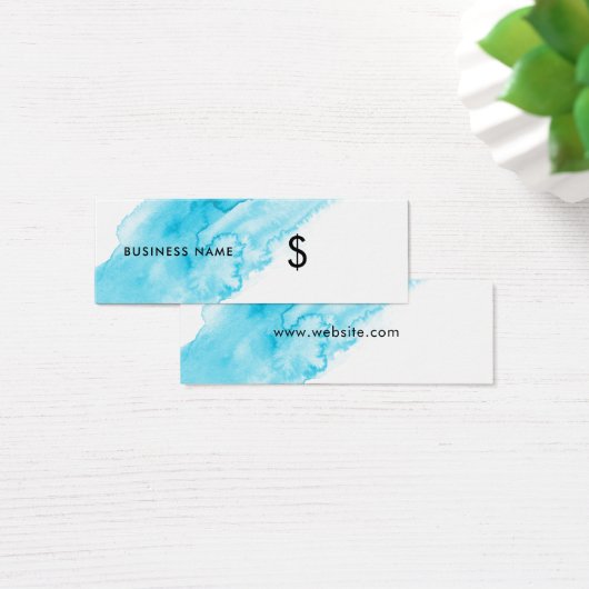 Moderne türkisfarbene Wasserfarbensplash Weißer Pr (Schreibtisch)