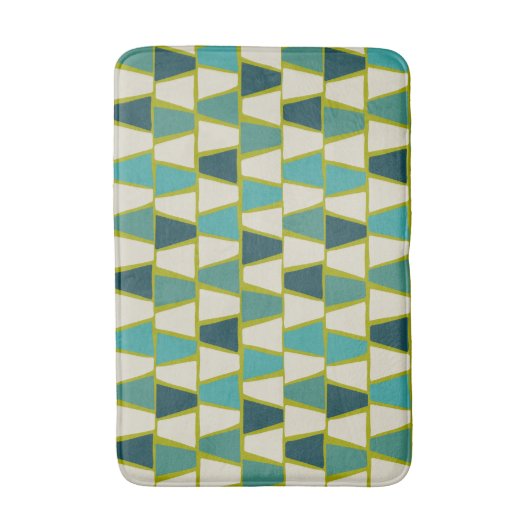 Moderne Türkisgrün, Geometrie des Mitteljahrhunder Badematte (Vorderseite Vertikal)