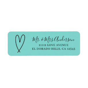 Moderne Turquoise Blaue Minimale Brautparty