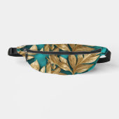 Moderne Turquoise Gold Boho Blätter Collection Bauchtasche (Vorderseite)