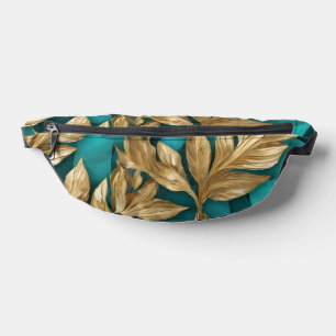 Moderne Turquoise Gold Boho Blätter Collection Bauchtasche