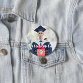 Moderne Twin Graduate Script Classic Foto Button (Beispiel)