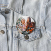 Moderne Twin Graduate Script Classic Foto Button (Beispiel)