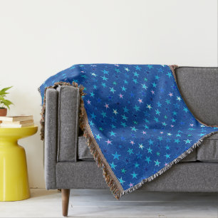 Moderne Twinkler Stars, Cobalt Blue und Türkis Decke