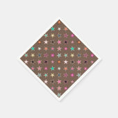 Moderne Twinkler Stars, Taupe Tan und mehrere Past Serviette (Ecke)