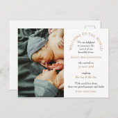 Moderne Twins Willkommen bei der Typografie des Wo Postkarte (Vorne/Hinten)