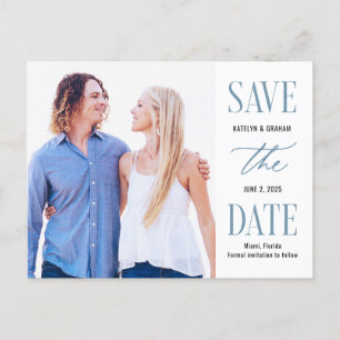 Moderne, TYP EDITABLE FARBE Save the Date Postkart Postkarte