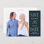 Moderne, TYP EDITABLE FARBE Save the Date Postkarte (Vorne/Hinten)