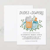 Moderne Typen und Windeln Bierflasche Baby Shower (Vorne/Hinten)