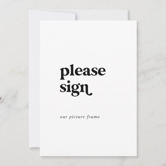 Moderne Typografie 12x18" Alternative Gästebuchsig (Vorderseite)