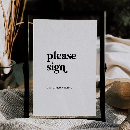 Moderne Typografie 12x18" Alternative Gästebuchsig