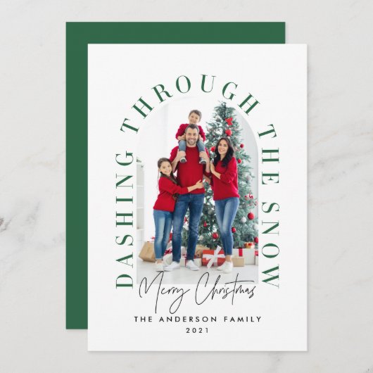 Moderne Typografie 1 Foto Weihnachten (Vorne/Hinten)