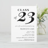 Moderne Typografie 2023 Abschluss Einladung (Stehend Vorderseite)