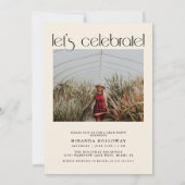 Moderne Typografie 2 Foto Abschluss Einladung (Rückseite)