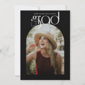 Moderne Typografie 2 Foto Abschluss Einladung (Vorderseite)