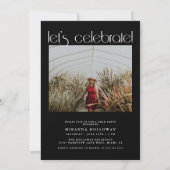 Moderne Typografie 2 Foto Abschluss Einladung (Rückseite)