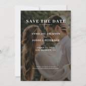 Moderne Typografie 2 Foto Hochzeit Save The Date (Rückseite)