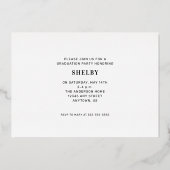 Moderne Typografie 3 Foto Black Graduation Party Folieneinladung (Rückseite)