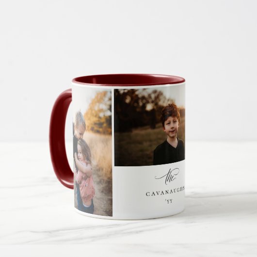 Moderne Typografie 3 Foto Collage Tasse (Vorderseite Links)