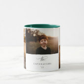 Moderne Typografie 3 Foto Collage Tasse (Zentrum)