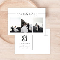 Moderne Typografie 3 Foto Wedding Save the Date