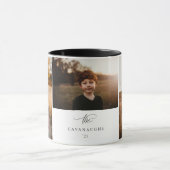 Moderne Typografie 3 FotoCollage Tasse (Zentrum)