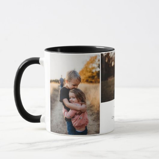 Moderne Typografie 3 FotoCollage Tasse (Links)