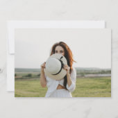 Moderne Typografie 4 Fotos Eleganter Abschluss Einladung (Rückseite)