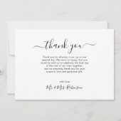 Moderne Typografie 5 FotoCollage Danke Karte (Rückseite)