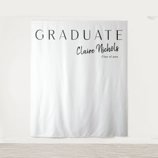 Moderne Typografie Abschluss Foto Hintergrund Wandteppich (Vorderseite)