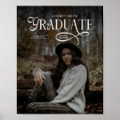 Moderne Typografie-Absolventen-Foto-Abschlussfeier Poster (Vorne)