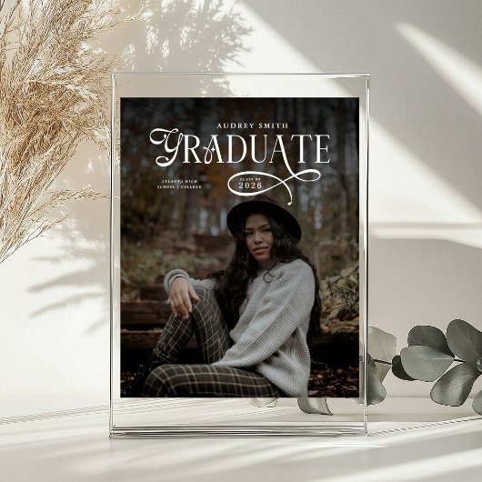 Moderne Typografie-Absolventen-Foto-Abschlussfeier Poster
