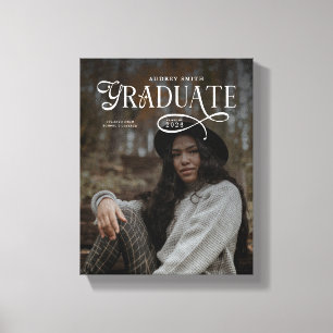 Moderne Typografie Absolventenfoto Abschluss Leinwanddruck