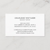 Moderne Typografie als Schwarzes Gold Visitenkarte (Rückseite)