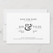 Moderne Typografie-Ampere und Hochzeit von Fotos Save The Date (Vorderseite)
