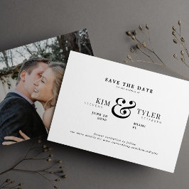 Moderne Typografie-Ampere und Hochzeit von Fotos Save The Date