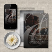 Moderne Typografie Ampersand Foto Hochzeit Einladung