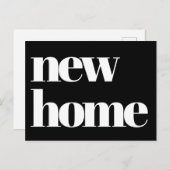 Moderne Typografie-Ankündigung Postkarte (Vorne/Hinten)