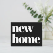 Moderne Typografie-Ankündigung Postkarte (Stehend Vorderseite)