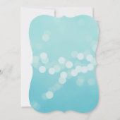 Moderne Typografie Aqua Blue Wedding Einladungen (Rückseite)