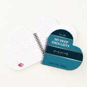 Moderne Typografie Aquamarin Aqua Blue Pocket Note Notizblock (Innenseite)