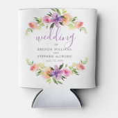 Moderne Typografie Aquarelle Blume Dosenkühler (Vorderseite)