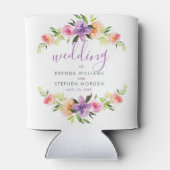 Moderne Typografie Aquarelle Blume Dosenkühler (Rückseite)